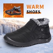 Stivaletti da neve uomo slip on invernali impermeabili foderati in pelliccia outdoor scarpe antiscivolo