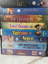 6 VHS Walt Disney Videocassette Originali con Custodia In Ottime Condizioni