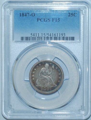 1847 pcgs f15 quartiere - o,