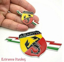 2 Stemmi Abarth con bandiera