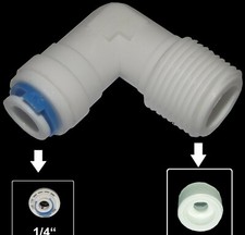 Raccordo Gomito Attacco 1/4 Filetto 1/4 Depuratore CURVA Osmosi Filtri Tubo 6 mm