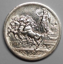 2 LIRE  1914 Quadriga Briosa