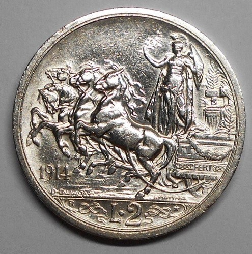 Lire 1914 quadriga - quadriga, briosa