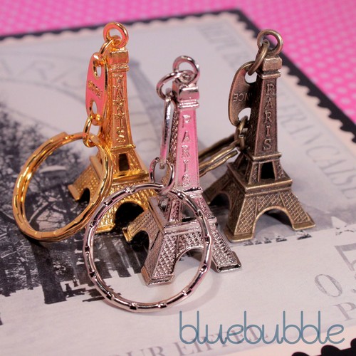 Eiffel tower key ring - key, chain