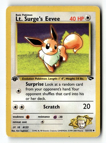 Pokemon card surge s - lt., surge's
