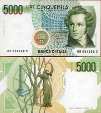 Italy 1985 5000 Lire P-111b
