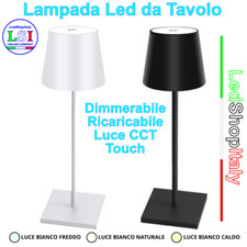 Lampada LED da Tavolo Ricaricabile Touch Dimmer per Ristoranti Hotel Bar Pub