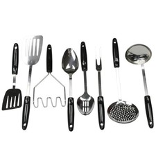 Chef Craft Set di Utensili e Utensili da Cucina in Acciaio Inox 8 Pezzi Selezionati