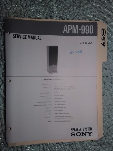 Sony apm 990 - sony, apm-990