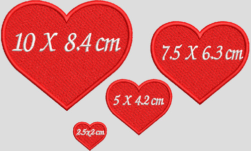 Personalised embroidery heart - personalised,