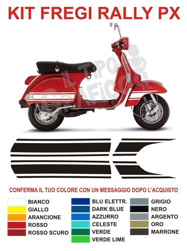 Adesivi vespa 200 - adesivi, rally