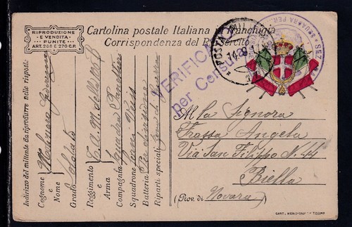 Timbro ww1 posta - timbro, militare