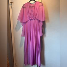 Abito mantello plissettato vintage anni 70