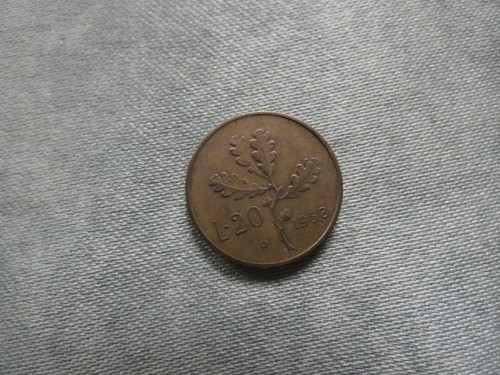 Moneta italia lire - italia, 1958