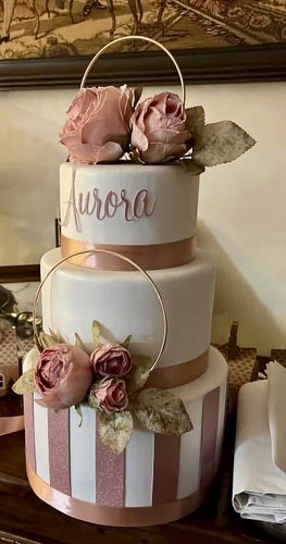 Torta scenografica fiori - torta,