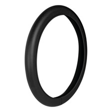 COPRIVOLANTE PER AUTO IN VERA PELLE ULTRA SOTTILE UNIVERSALE NERO S Ø 35/37cm