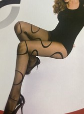 COLLANT GLADYS  Calze Per Passione Velate Con Onde  By Aida Yespica Marrone 3/4