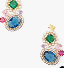 Nuovi autentici orecchini Kate Spade NY Cluster Climber Victoria Statement multi