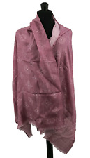 AUTENTICA SCIARPA SCIALLE LOUIS VUITTON rosa monogramma logo cashmere pashmina avvolgente