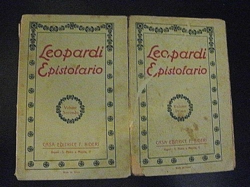 Leopardi epistolario con - leopardi,