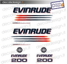 Adesivi motore marino fuoribordo Evinrude direct injection 200 cv