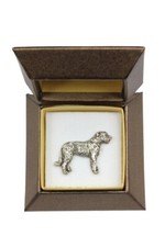 Levriero Irlandese, Irish Wolfhound I - Hundebrosche IN Scatola Regalo, Elegante