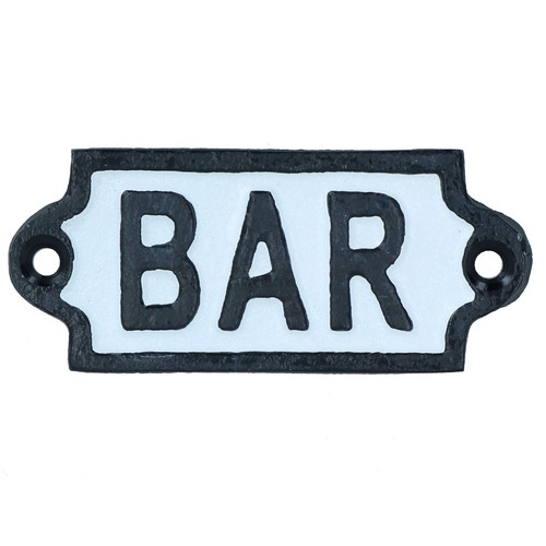 Targa insegna bar ghisa - targa,