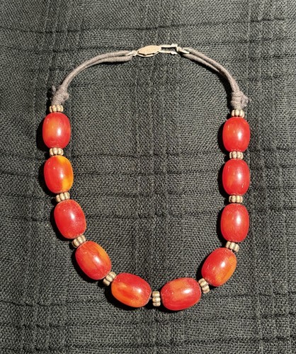 Collana ambra rossa baltica - collana,