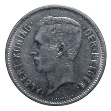 5 franchi 1932 - Bruxelles - Alberto I - Belgio - BB