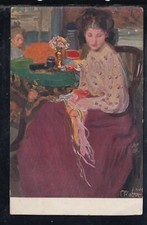 Cartolina Alfredo Protti L'Attesa YB258