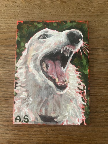 Quadro cane pittura acrilica