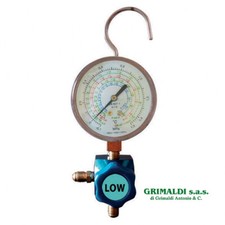 MANOMETRO 1 VIA BASSA PRESSIONE DIAMETRO 80 mm PER R134A R404A R22 E R407C