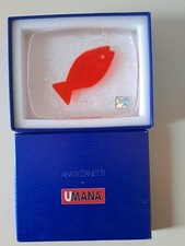 Fermacarte lastra pesce - lastra, rosso