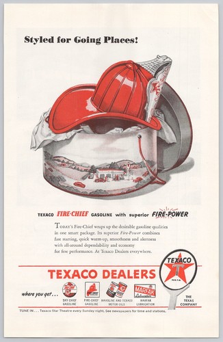 Texaco pompiere benzina stampa - pompiere,