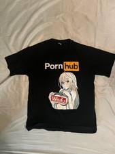 T-shirt nera Pornhub materiale