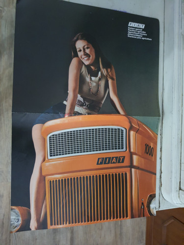 Fiat 1000 trattore poster - fiat,