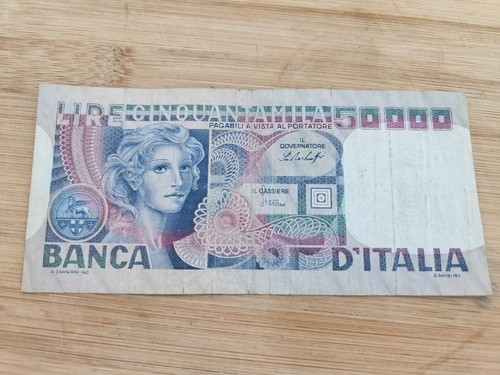 Italie billet ancien - italie, 50000