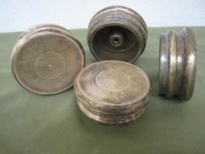 ANTICHI POMOLI IN OTTONE SET 4 POMELLI PER LETTO OGGETTI D'EPOCA VINTAGE