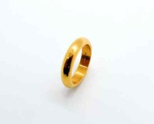 ANELLO FEDE 5 GRAMMI IN ARGENTO RODIATO IN ORO GIALLO