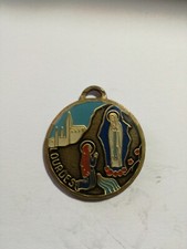 Medaglia Madonna di Lourdes Retro san cristoforo