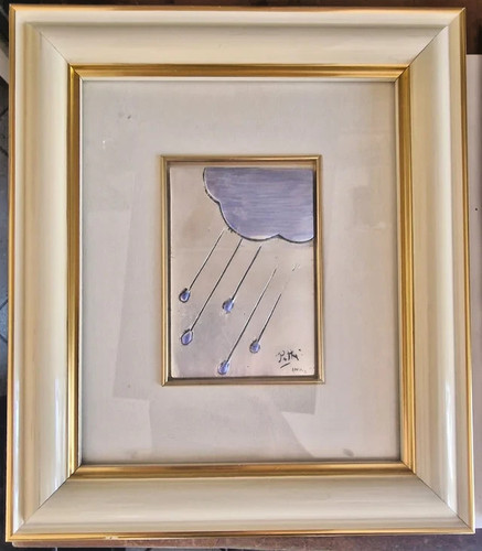 Quadro argento 999 foglia - foglia, oro