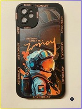 Cover Apple Iphone 11 Astronauta In Gomma Nera Lavabile