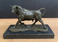 Statua in bronzo toro 21 cm scultura toro figura stile antico statua statua animale bronzo
