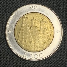 500 lire Repubblica di San Marino 1987, moneta che ha circolato