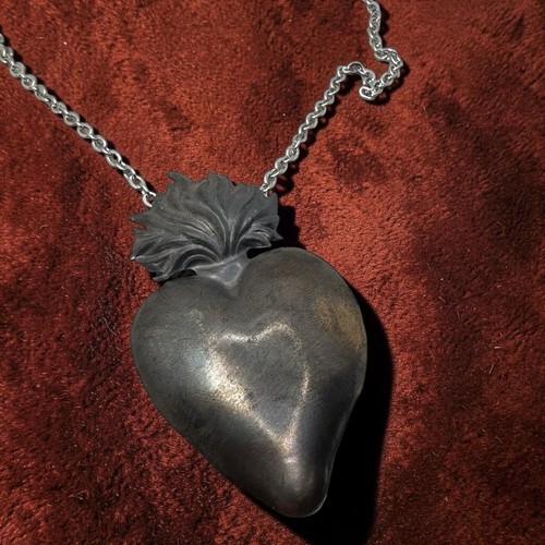 Collana cuore voto metallo - ex,