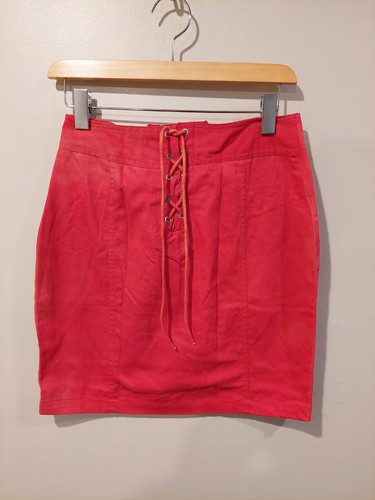 Gonna denim rossa pantalone