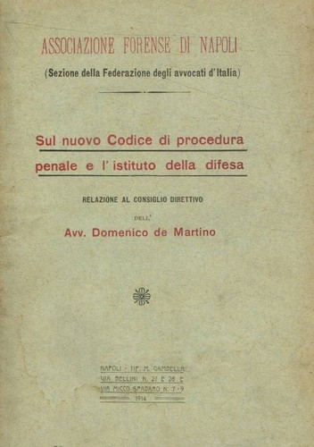 Sul nuovo codice procedura - di,