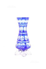 Vaso Portafiori Vetro Blu Murano Effetto Bolle H 26.5 Cm