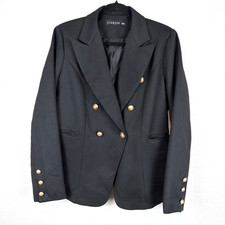Blazer donna doppiopetto nero