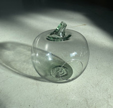 GRANDE VASO MELA VETRO Murano (?) OVERSIZED APPLE GLASS VASE TERRARIUM 30 cm/h